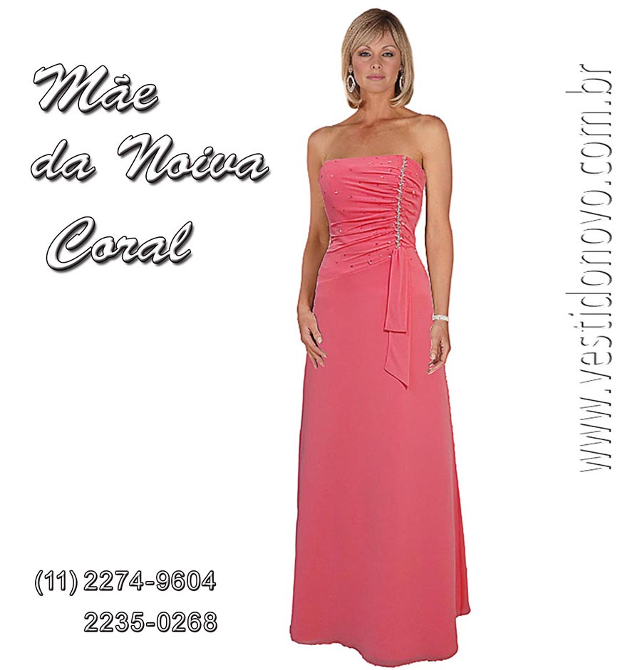 vestido para m�e da noiva,&nbsp;coral, zona sul S�o Paulo