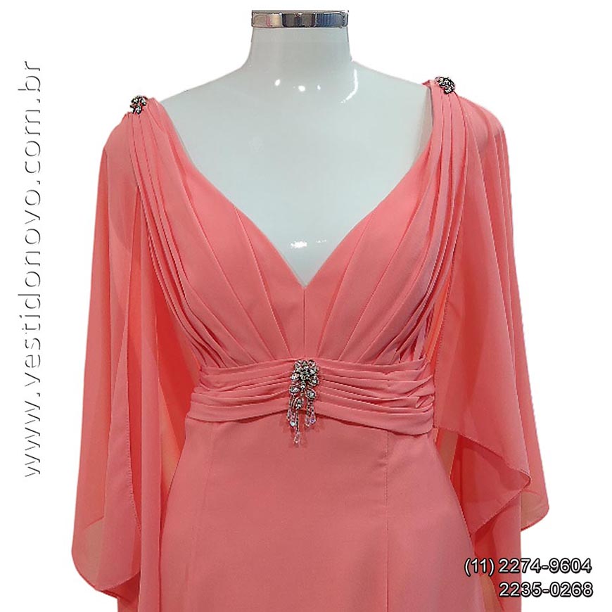 vestido para m�e da noiva,rosa bebe, com manga opcionall, zona sul de S�o Paulo
