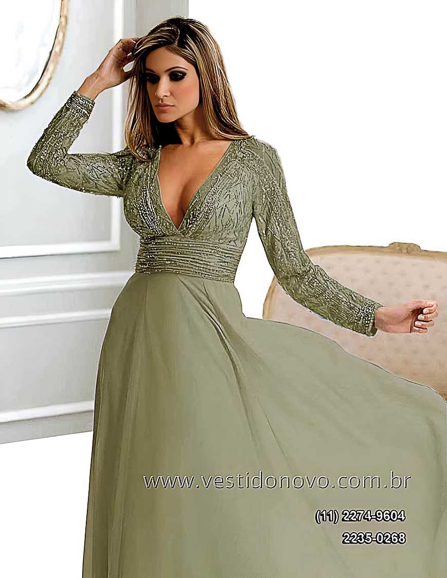 Vestido de festa cinza prta, decotado, me da noiva, bodas de prata, So Paulo, sp