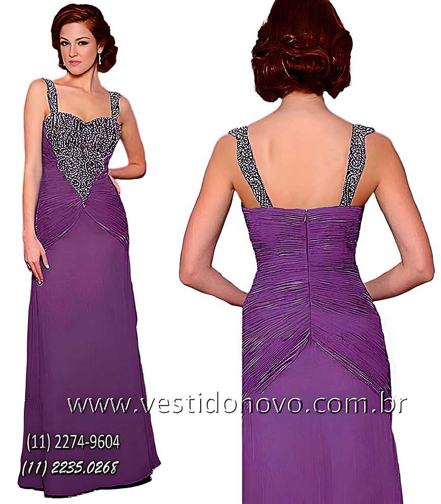 Vestido mae da noiva na cor lilas,  So Paulo, sp