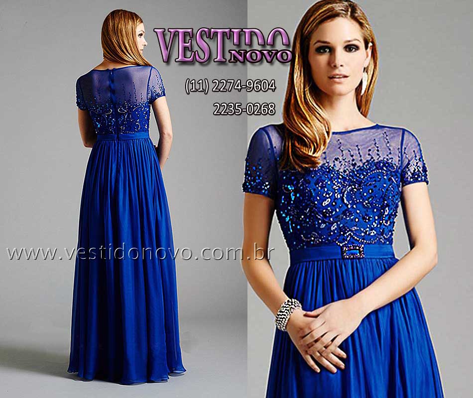 Vestido plus size mae do noivo, azul royal, So Paulo, sp, 