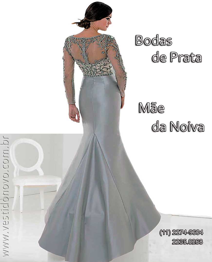 Vestido bodas de prata, Plus size, me de noiva, manga longa, LOJA VESTIDO NOVO  