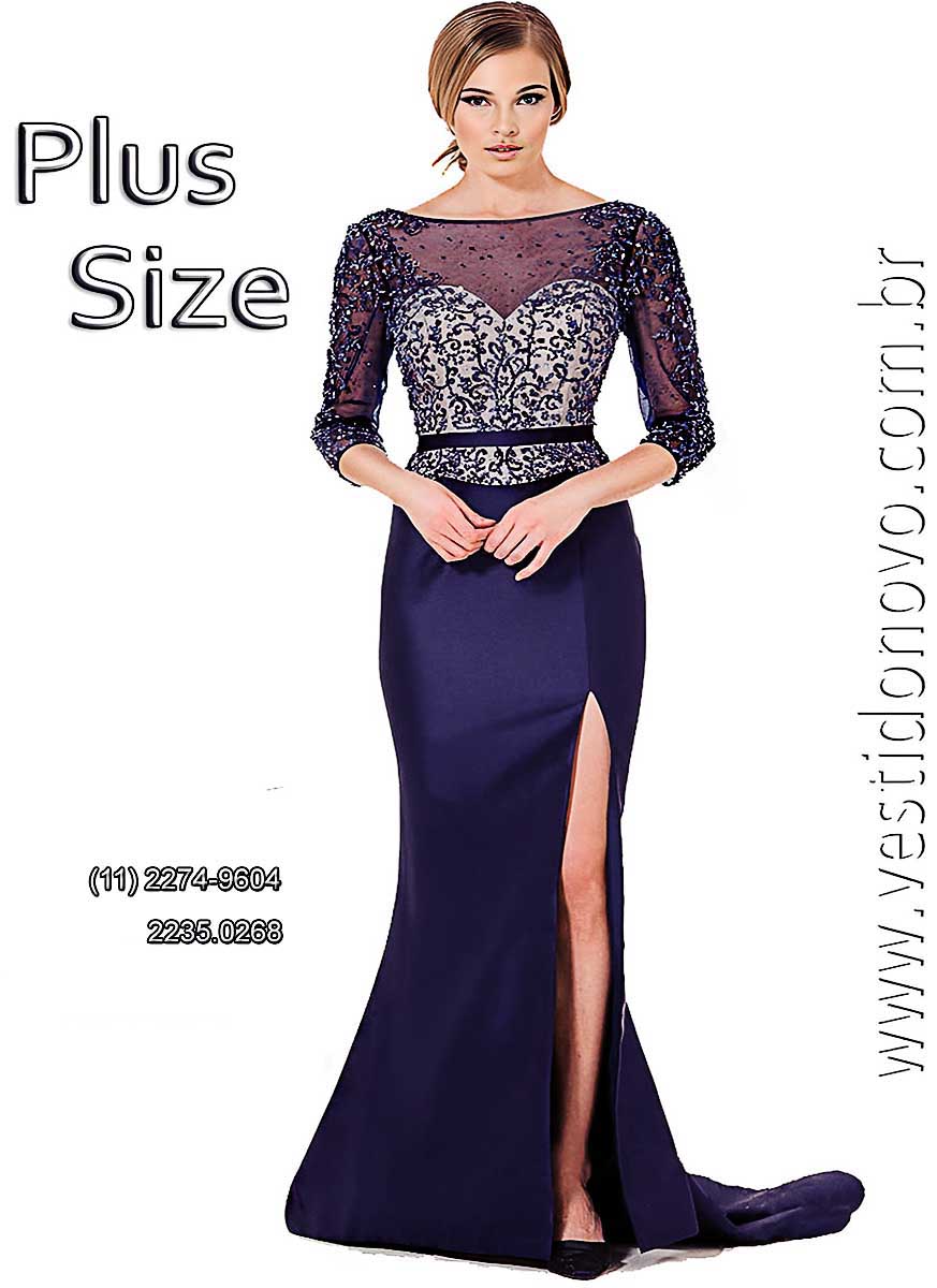 Vestido azul marinho, me da noiva, plus size, tamanho grande, zona sul de Sao Paulo