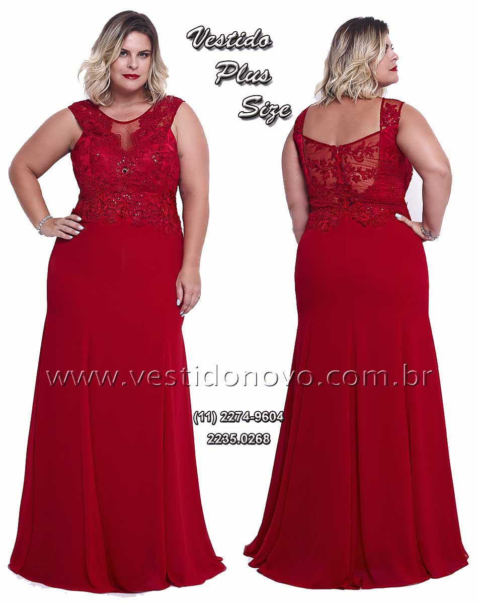 vestido de festa vermelho, plus size, tamanho grande, me da noiva, So Paulo