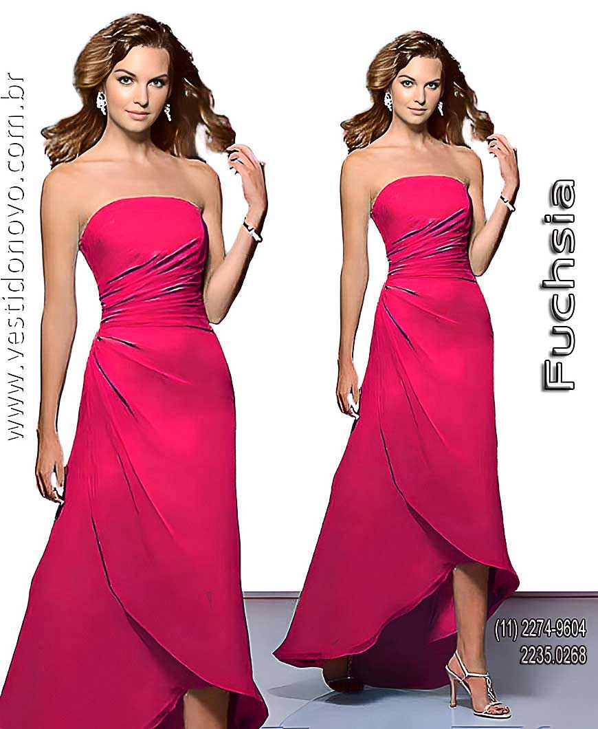 Vestido de festa fuchsia, me de noiva, So Paulo, zona sul
